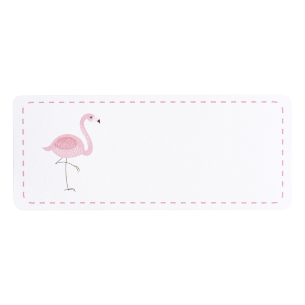 Adresetiket roze flamingo