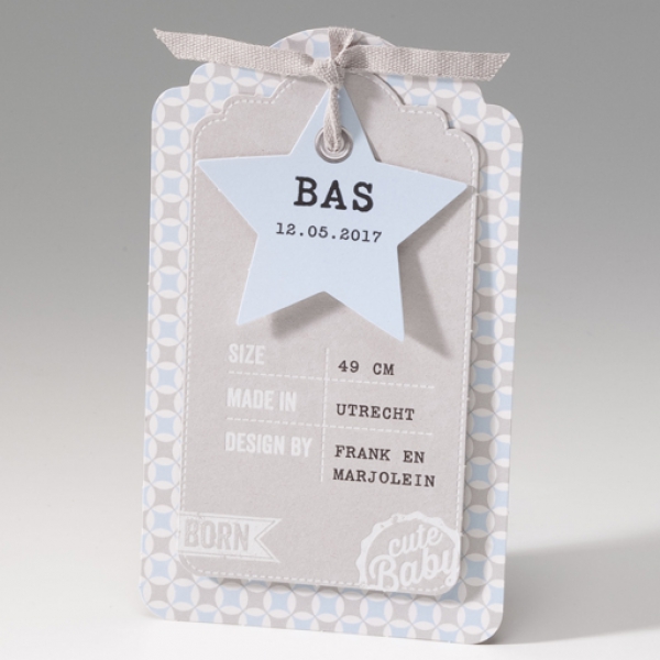 Cute baby label jongen