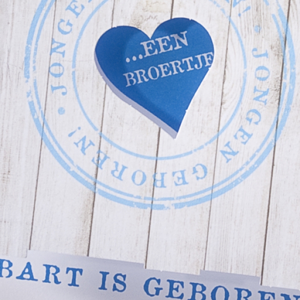 Geboortestempel met hart