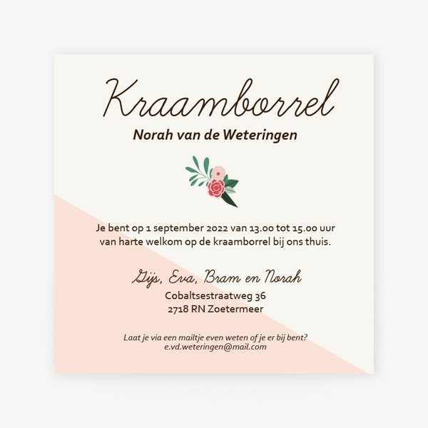 Kraamborrel Driehoeken (Norah