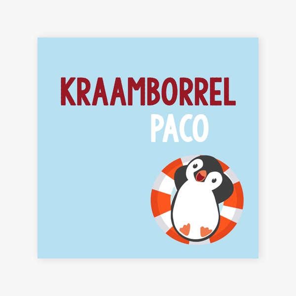 Kraamborrel pinguin Paco