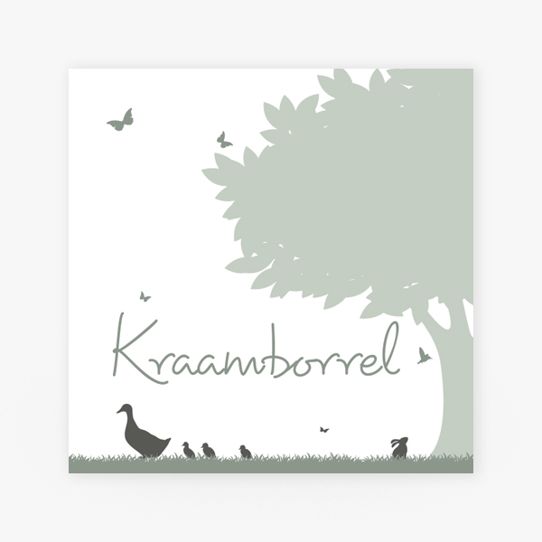 Kraamborrel silhouet