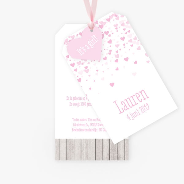 label hartjes confetti