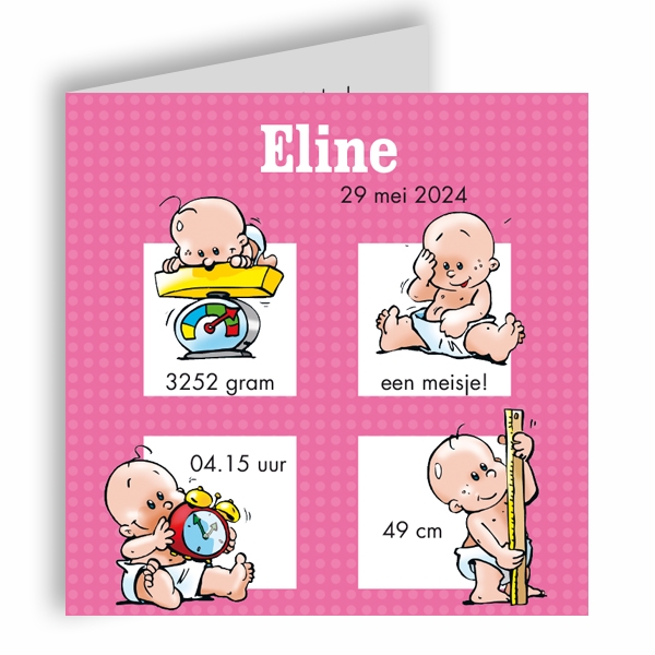 Roze stippen cartoon baby icoontjes