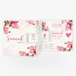 La Carte Exclusief 2 - drieluik bloemen roze Sannah