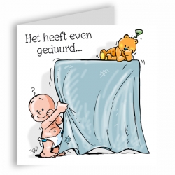 Belarto Happy Baby - Jongenskaart cartoonbaby gordijn