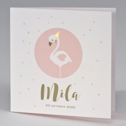 Buromac Baby Folly - Pink flamingo met confetti