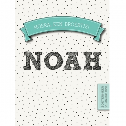 Geboorteproduct Posters - Poster 1 - mint met stipjes en naam