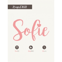 Geboorteproduct Posters - Poster 1 - Sofie