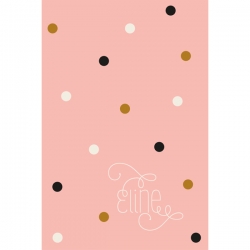 Geboorteproduct Posters - Poster 2 - roze met bolletjes en naam