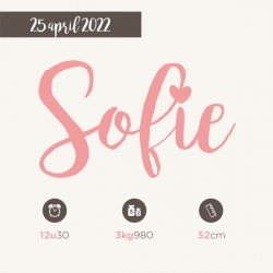 Geboorteproduct Posters - Poster 3 - Sofie