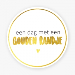 Sluitzegels La Carte - Sluitzegel - Dag met een gouden randje