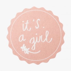 Sluitzegels La Carte - Sluitzegels oud roze It's a girl