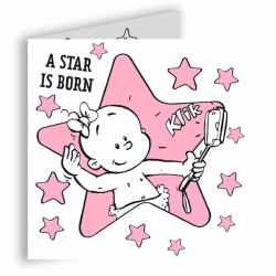 Belarto Happy Baby - Stoer meisje roze rockster