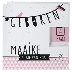 Belarto Hello World  - Trendy drieluik met roze en zwarte illustraties