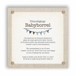 Belarto Happy Baby - Babyborrelkaart slingers met eigen foto