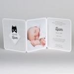 Buromac Baby Folly - Drieluik fotokaart met batmanmasker