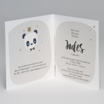 Buromac Baby Folly - Geboortekaart met panda en gouden kroon